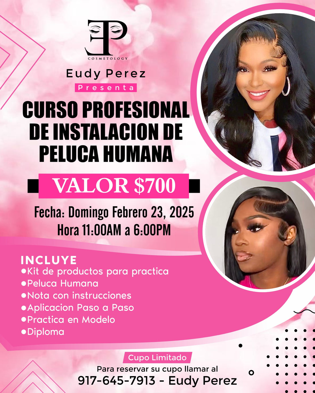 Curso professional de Instalacion de Peluca Humana